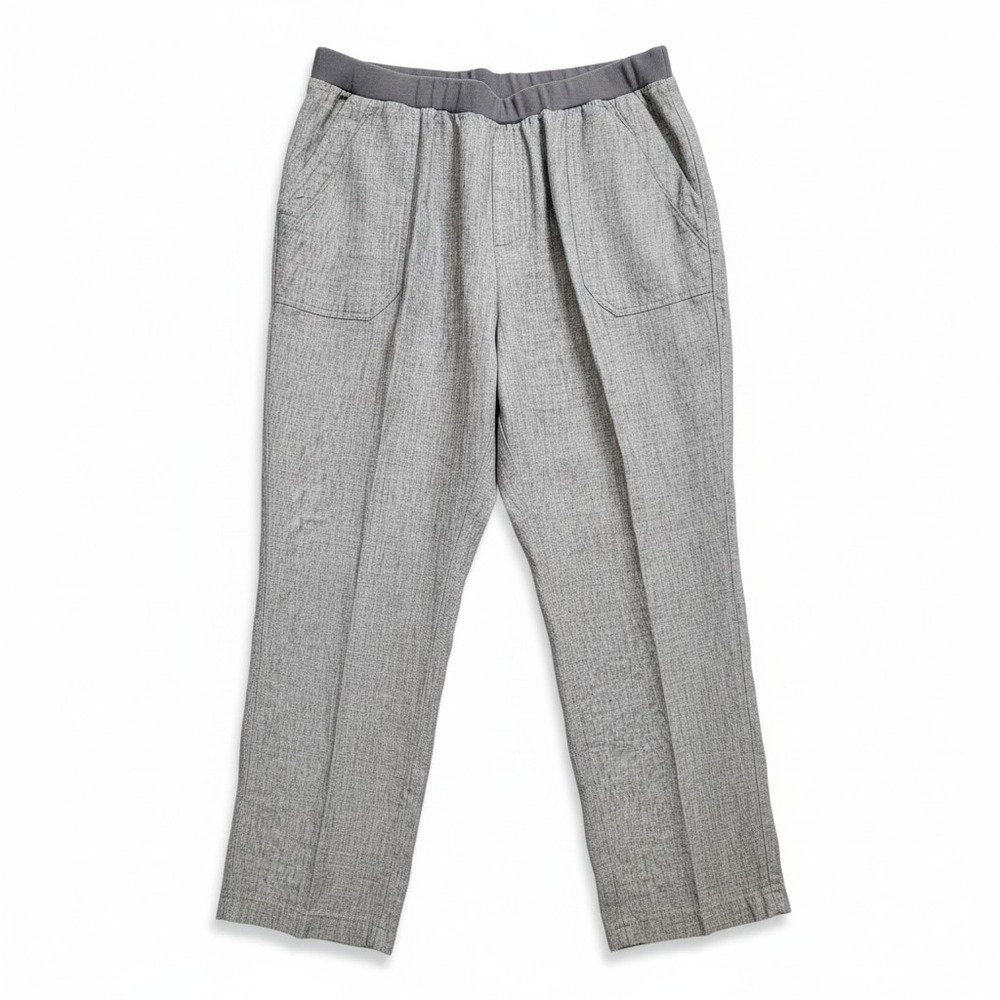 Coldwater‎ Creek 100% Linen Pull-On Pants 22W Gray Resort Wear Pull on  39x32"